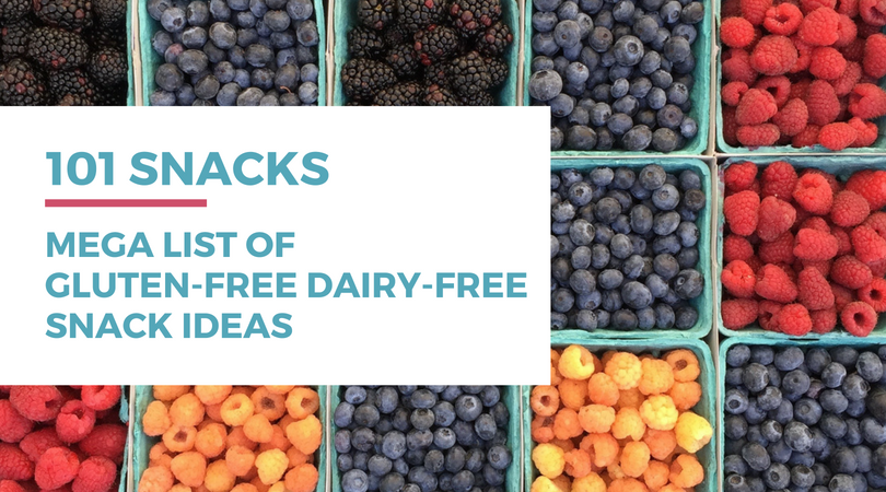 Looking for gluten-free dairy-free snacks? Look no further! I've got you covered with 101 snack ideas for homemade, store-bought, travel, and simple recipes that are quick and easy to put together.