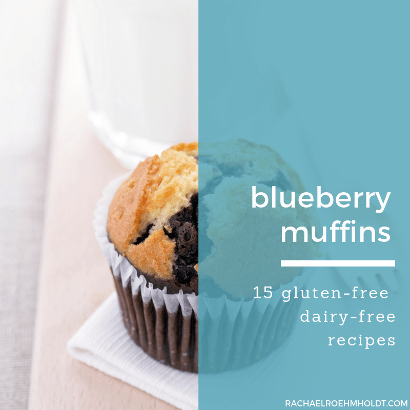 15 gluten-free dairy-free blueberry muffin recipes, including: classic blueberry muffins, vegan blueberry muffins, egg-free blueberry muffins, flourless blueberry muffins, and more!