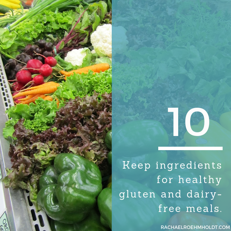 Gluten and Dairy-free Diet: 15 Tips to Stay Healthy // 10. Keep ingredients for healthy gluten and dairy-free meals