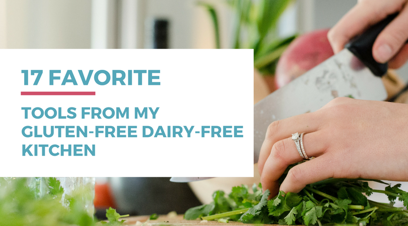 I've rounded up 17 of my all-time favorite kitchen tools from my gluten-free dairy-free kitchen. Click through to check out this list and grab some new upgrades to your tools too!