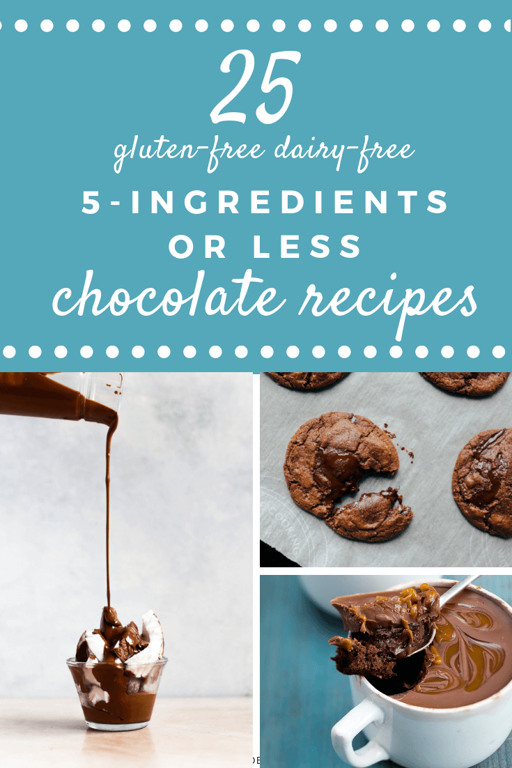 25 gluten-free dairy-free 5-ingredient or less chocolate recipes: including chocolate candy, fudge, brownies, pudding, mousse, dips, and ice cream