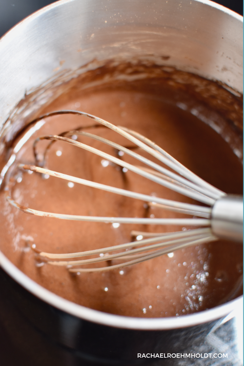 Dairy-free Chocolate Sauce Combining Ingredients