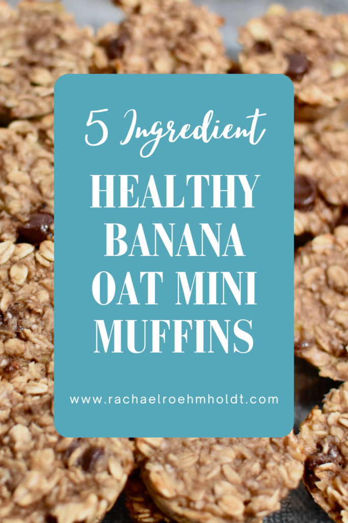 5-Ingredient Healthy Banana Oat Mini Muffins Gluten free Dairy free Vegan