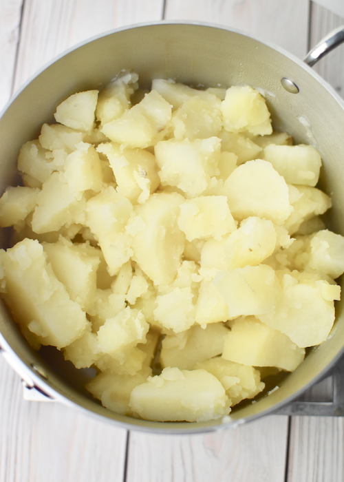 Dairy-free Mashed Potatoes - boiled potatoes