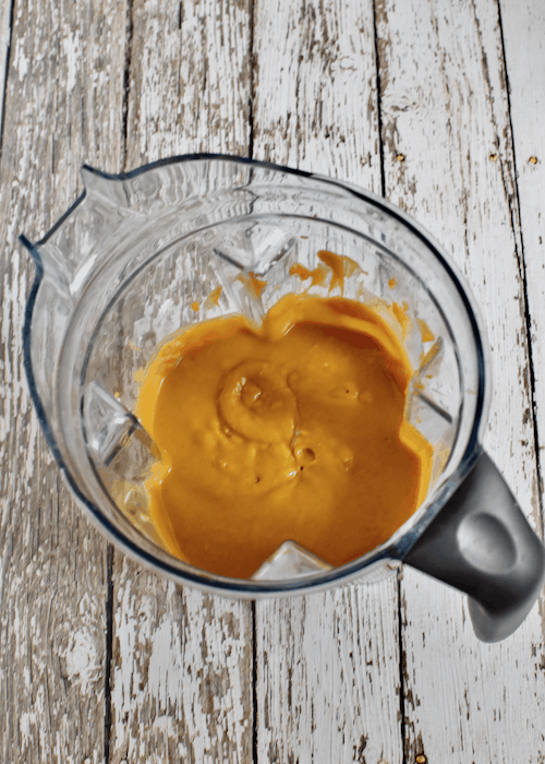 Dairy-free Pumpkin Pie - blending