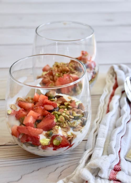 Gluten-free Dairy-free Christmas Yogurt Parfaits