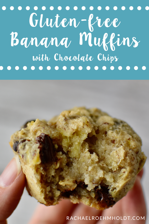 Gluten-free Banana Muffins with Chocolate Chips (Dairy-free, Egg-free)