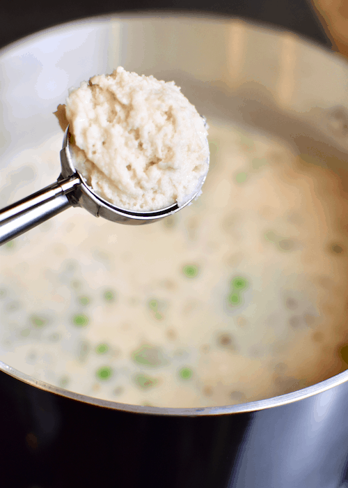 Gluten free Chicken and Dumplings: Make the dumplings