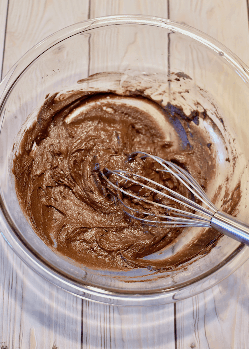 Gluten-free Brownies (Dairy-free, Vegan) - combine wet and dry ingredients