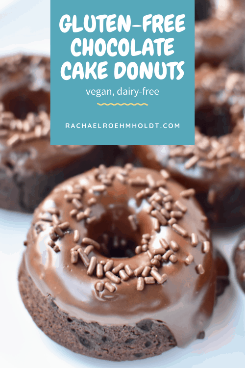 Gluten-free Chocolate Cake Donuts (Dairy-free, Vegan)