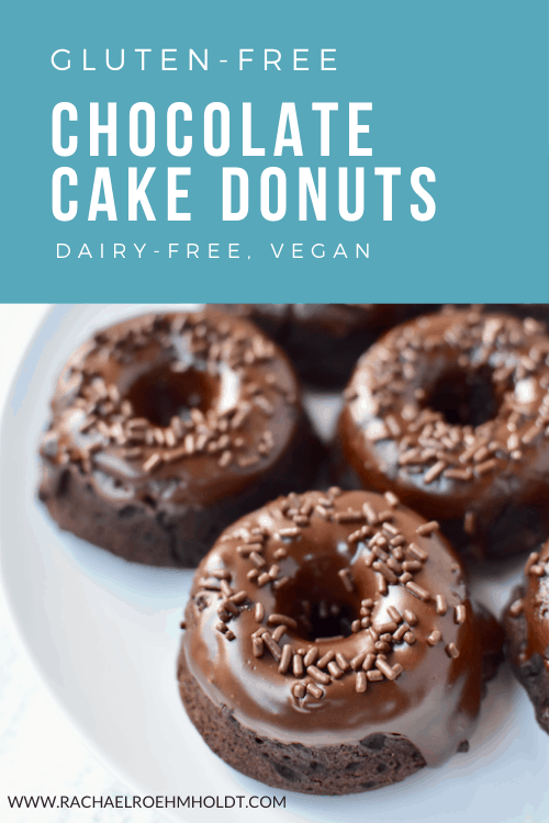 Gluten-free Chocolate Cake Donuts (Dairy-free, Vegan)