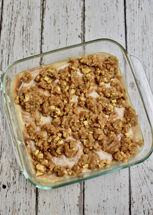 Gluten-free Coffee Cake - sprinkle the crumble 1