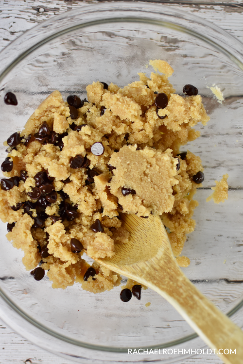 Gluten-free Cookie Dough (Dairy-free, Egg-free, Vegan) - adding chocolate chips