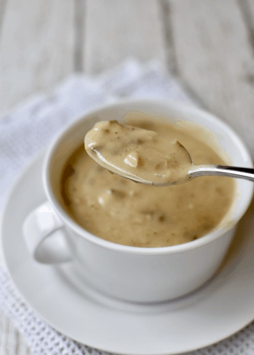 Dairy-free Cream of Mushroom Soup (Gluten-free, Vegan)