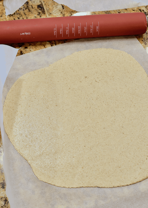 Gluten-free Pie Crust (vegan, dairy-free) - dough rolled out