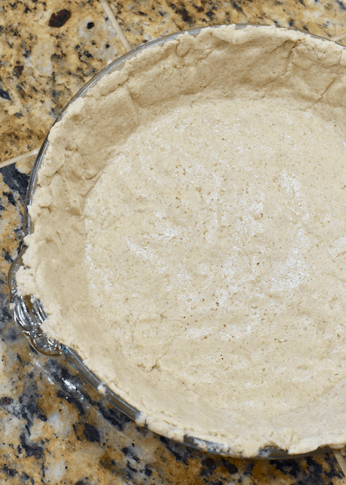 Gluten-free Pie Crust (vegan, dairy-free) - completed pie crust