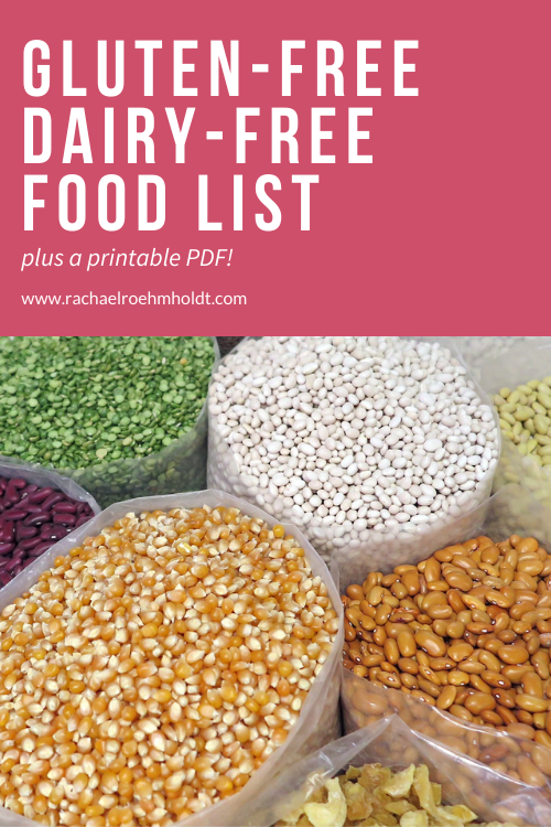 Gluten-free Dairy-free Food List PDF