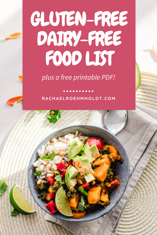 Gluten-free Dairy-free Food List PDF