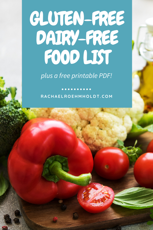 Gluten-free Dairy-free Food List PDF