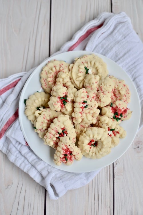 Gluten and Dairy-free Spritz Cookies with an Egg-free and Vegan Option