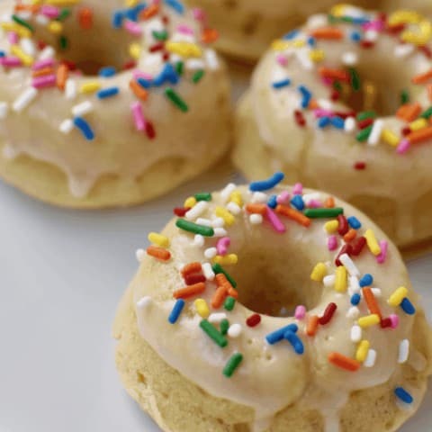 Gluten-free Vanilla Cake Donuts (Vegan, Dairy-free)-image