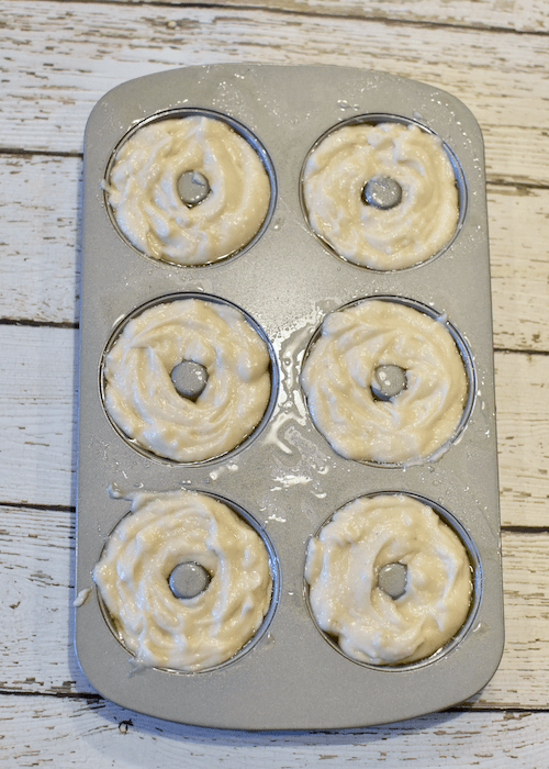 Gluten-free Donuts (vegan, dairy-free) - spoon into donut pan