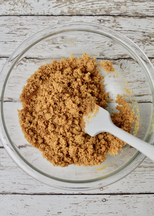 Gluten-free Graham Cracker Crust - mix the ingredients