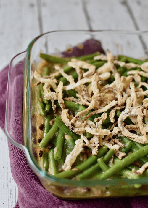 Gluten-free Green Bean Casserole (Dairy-free, Vegan)