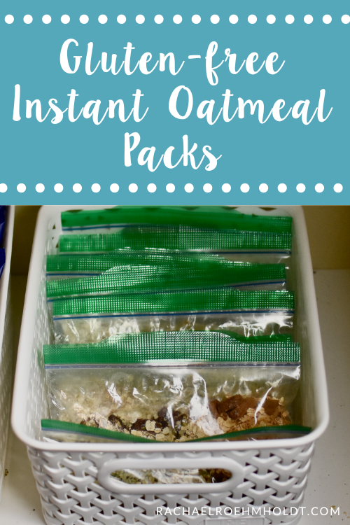 Gluten-free Instant Oatmeal Packs