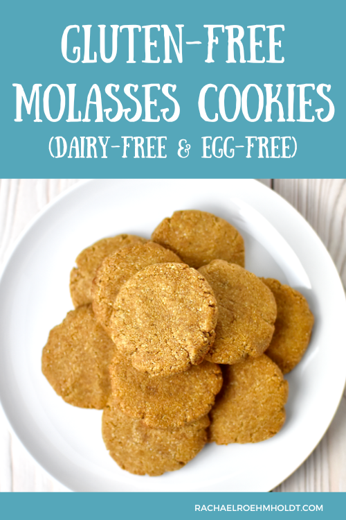 Gluten-free Molasses Cookies (dairy-free, egg-free)