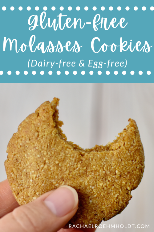 Gluten-free Molasses Cookies (dairy-free, egg-free)