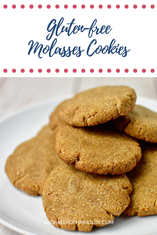 Gluten-free Molasses Cookies (dairy-free, egg-free)