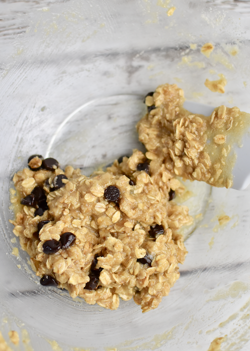 Gluten-free Oatmeal Chocolate Chip Cookies - Fold in the chocolate chips