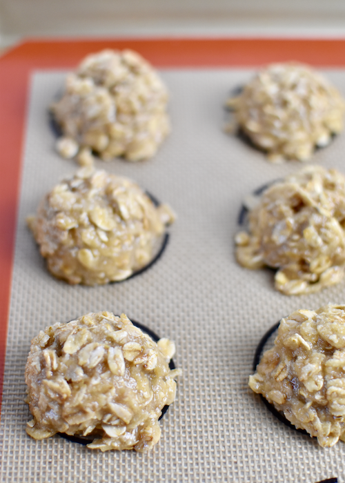 Gluten-free Oatmeal Cookies - Transfer and bake