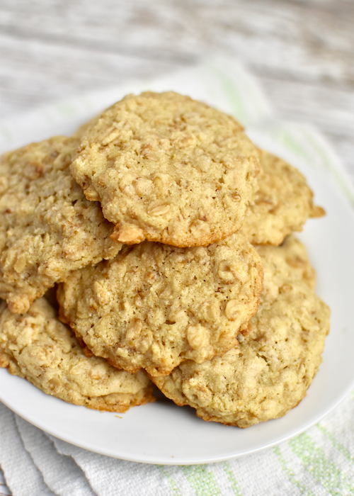 Gluten-free Oatmeal Cookies (dairy-free, egg-free, vegan)