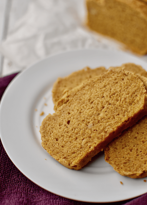 Gluten free Pumpkin Bread - dairy-free, vegan option