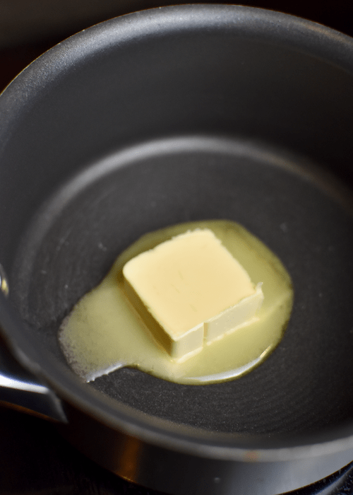 How to make gluten-free roux: melt the fat