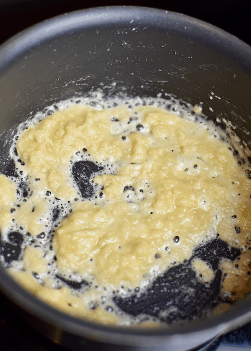 How to make gluten-free roux: whisk continually
