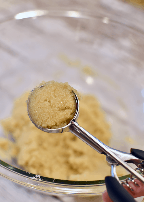 Gluten-free Sugar Cookies: scoop the dough