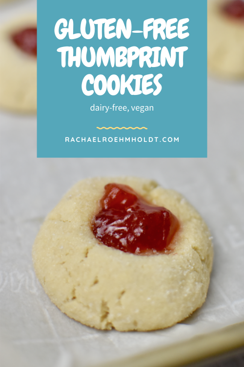 Gluten free Thumbprint Cookies - Dairy-free, Vegan