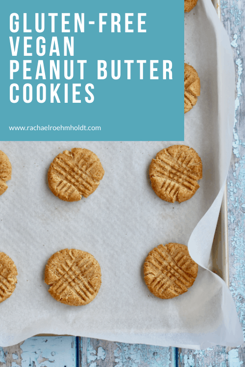 Gluten-free Peanut Butter Cookies: dairy-free, egg-free, vegan