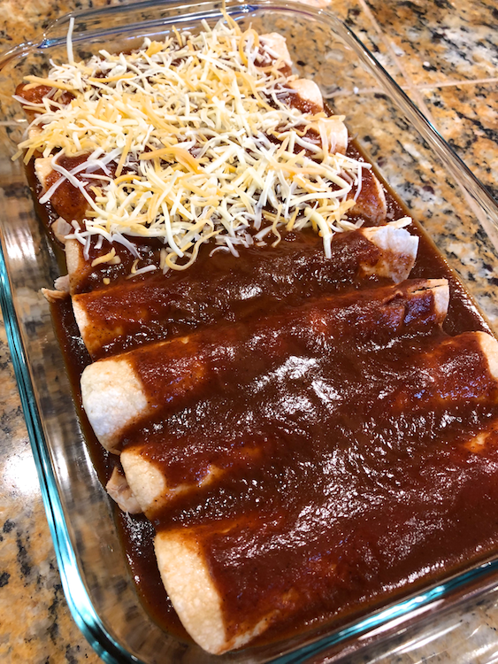 3-ingredient gluten-free dairy-free Chicken Enchiladas