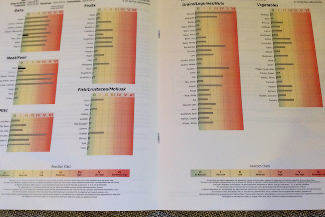 Intolerance test results | RachaelRoehmholdt.com