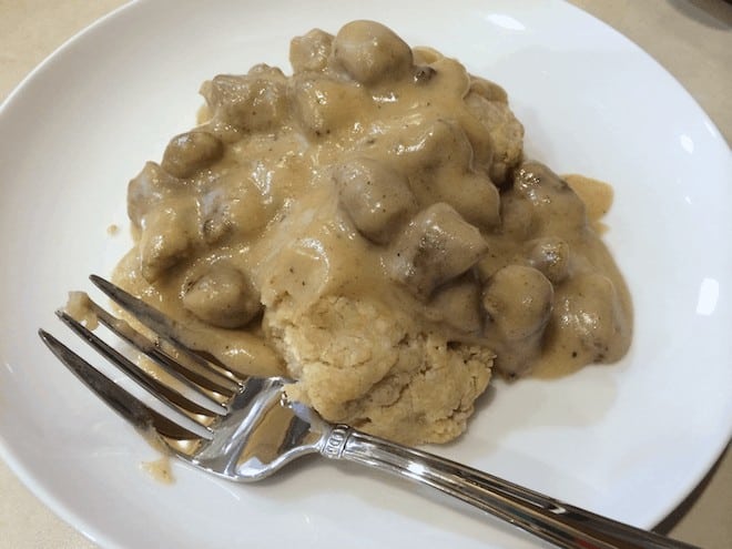 Gluten-free Dairy-free Biscuits & Dairy-free Sausage Gravy