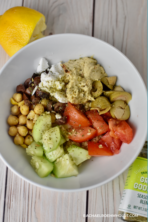 Mediterranean Quinoa Bowls - add the dressing