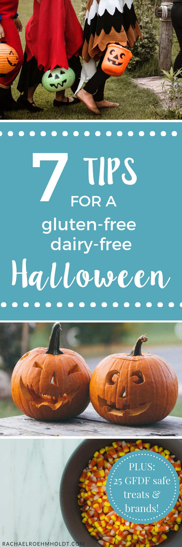 If you're eating a gluten-free dairy-free diet, you might wonder what's safe when it comes time for Halloween treats. Don't worry, I've got you covered with these 7 tips for navigating Halloween parties PLUS 25 gluten-free dairy-free safe treats and brands! Click through for the full post!