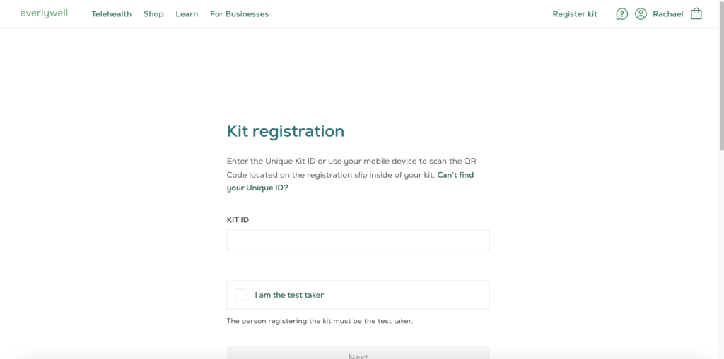 Everlywell Registration