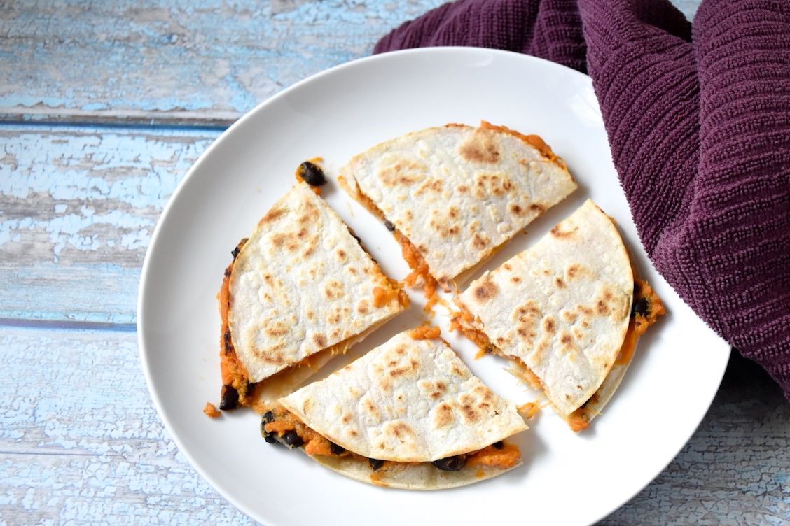 Gluten-free Dairy-free Sweet Potato & Black Bean Quesadilla