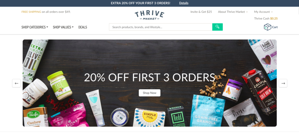 Thrive Market has a variety of gluten-free dairy-free foods and health items. Click through for more details.