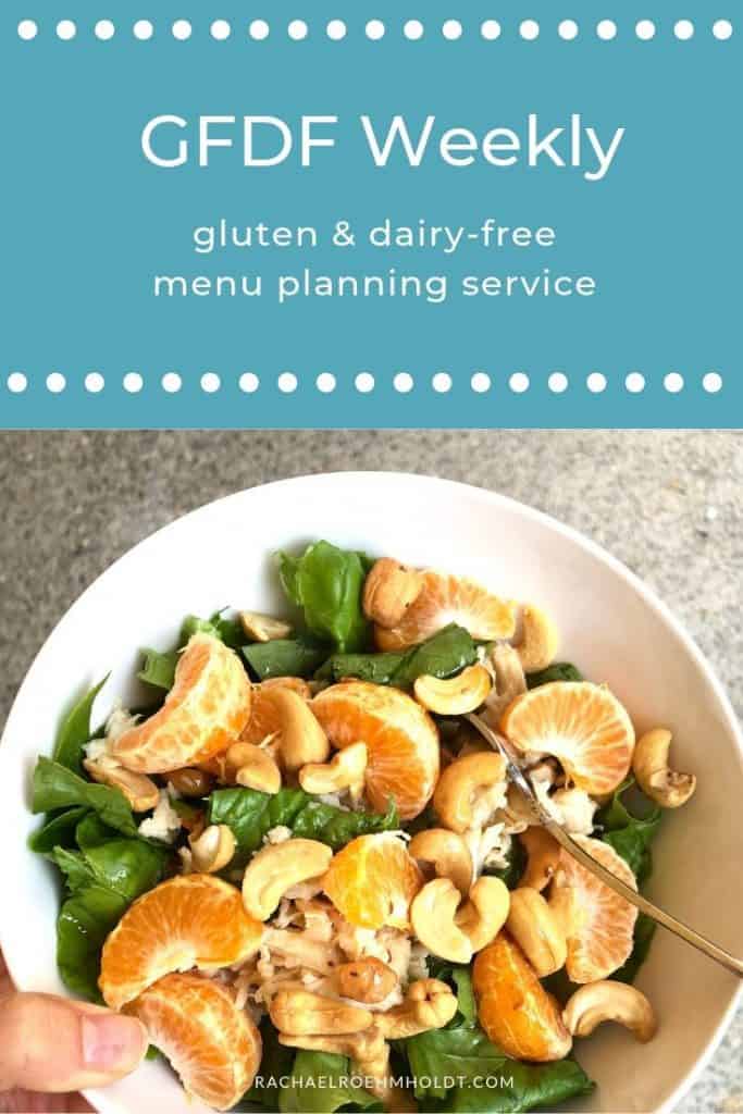 Gluten and dairy-free menu planning service - GFDF Weekly